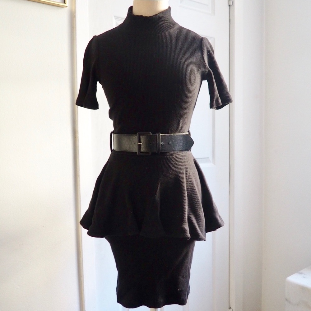 Betsey Johnson Vintage Midi Peplum Dress